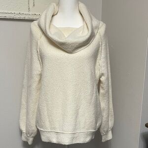 Free People Ivory Cowl Neck Sweater